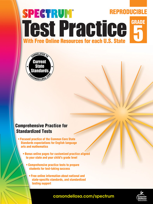 Title details for Spectrum Test Practice, Grade 5 by Spectrum - Available